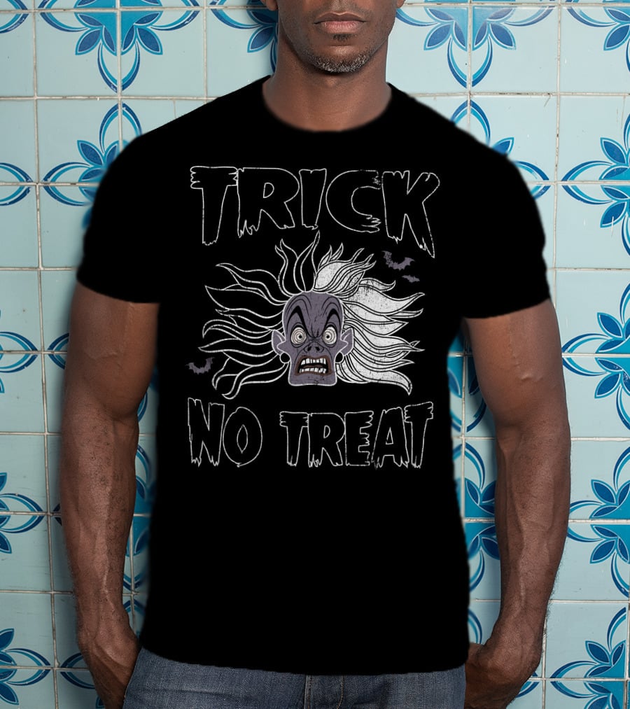 Disney Cruella Trick No Treat Halloween Bats T-Shirt