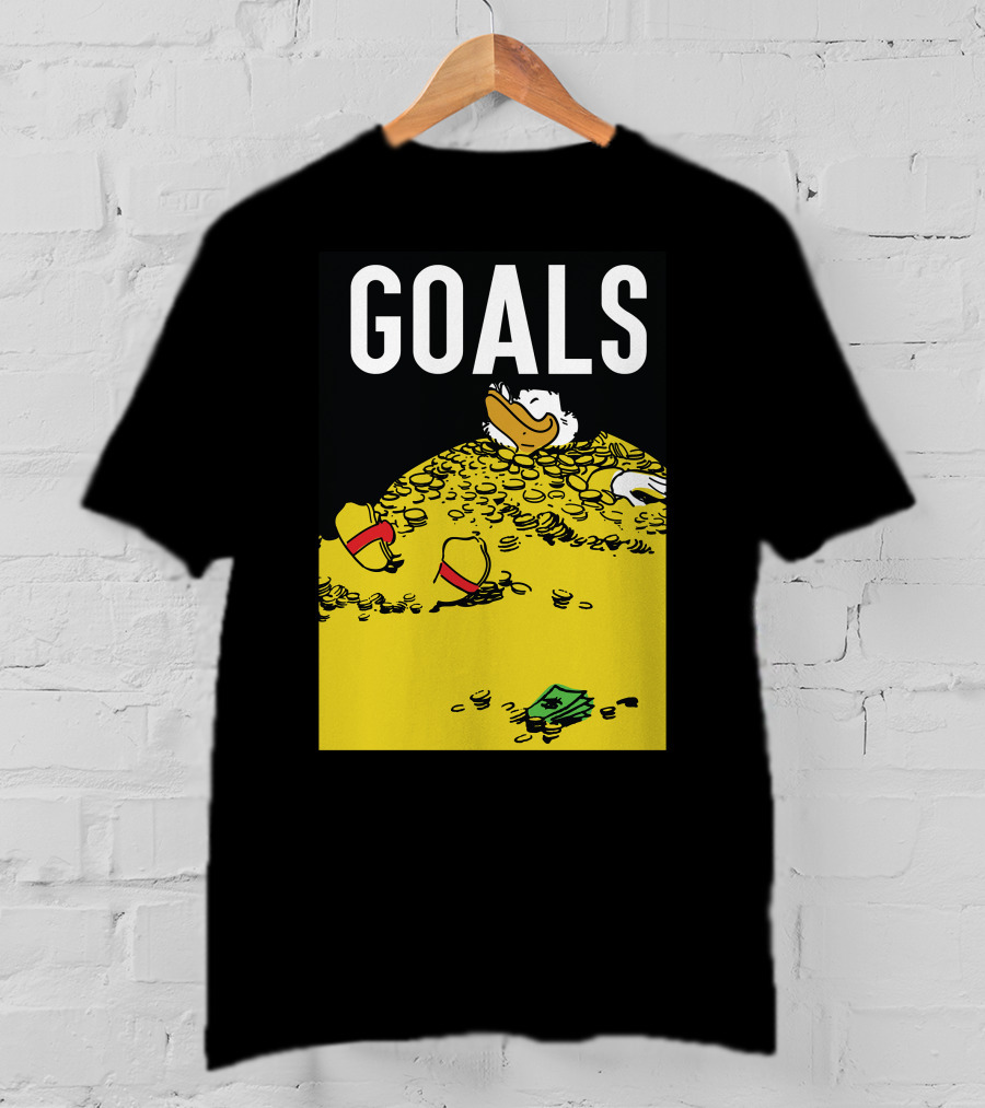 Disney Duck Tales Scrooge Goals Money Pile T-Shirt