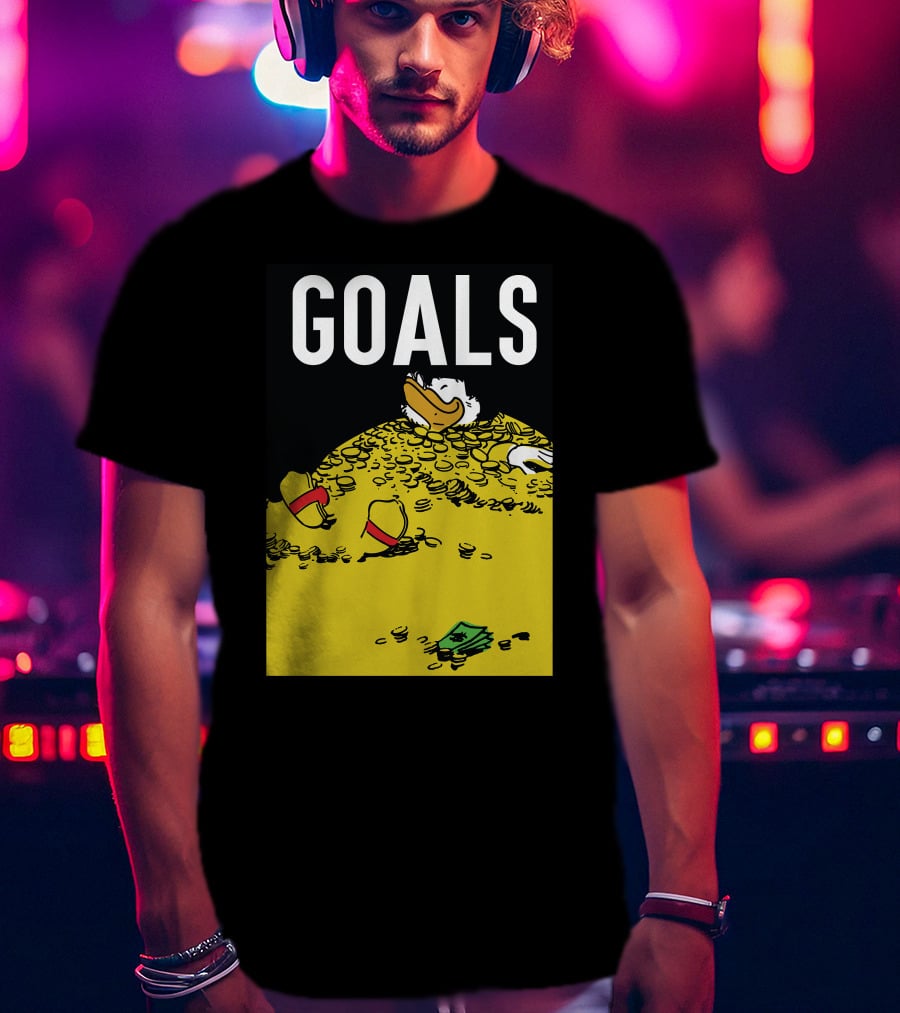 Disney Duck Tales Scrooge Goals Money Pile T-Shirt