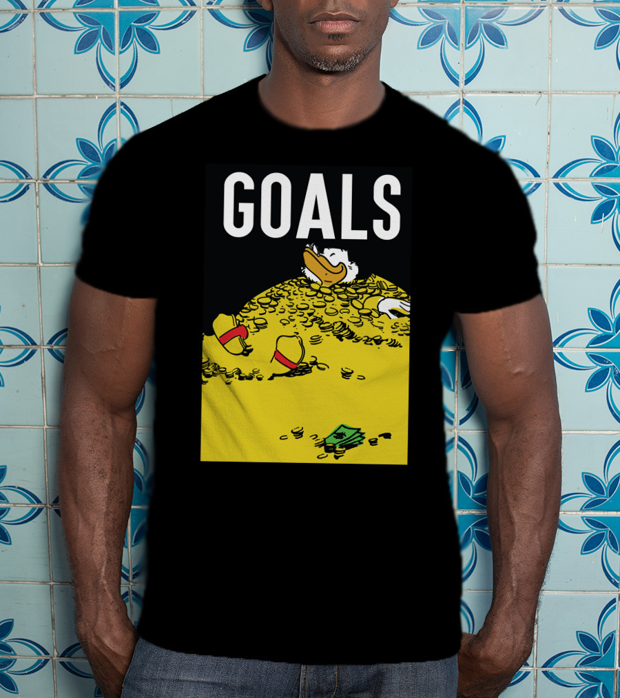 Disney Duck Tales Scrooge Goals Money Pile T-Shirt