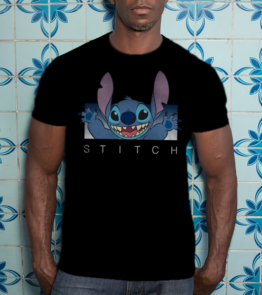 Stitch Disney Character With Big Smile And Outstretched Arms T-Shirt