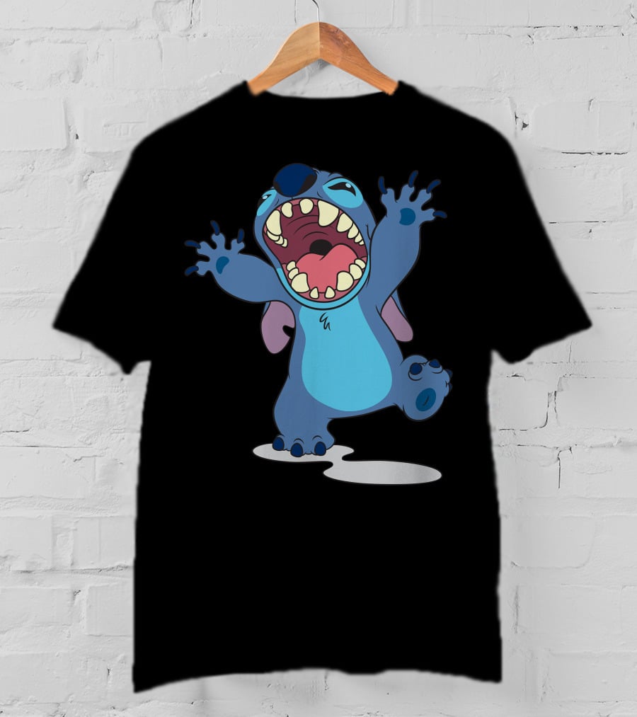Disney Lilo And Stitch Energetic Roar Character Image T-Shirt