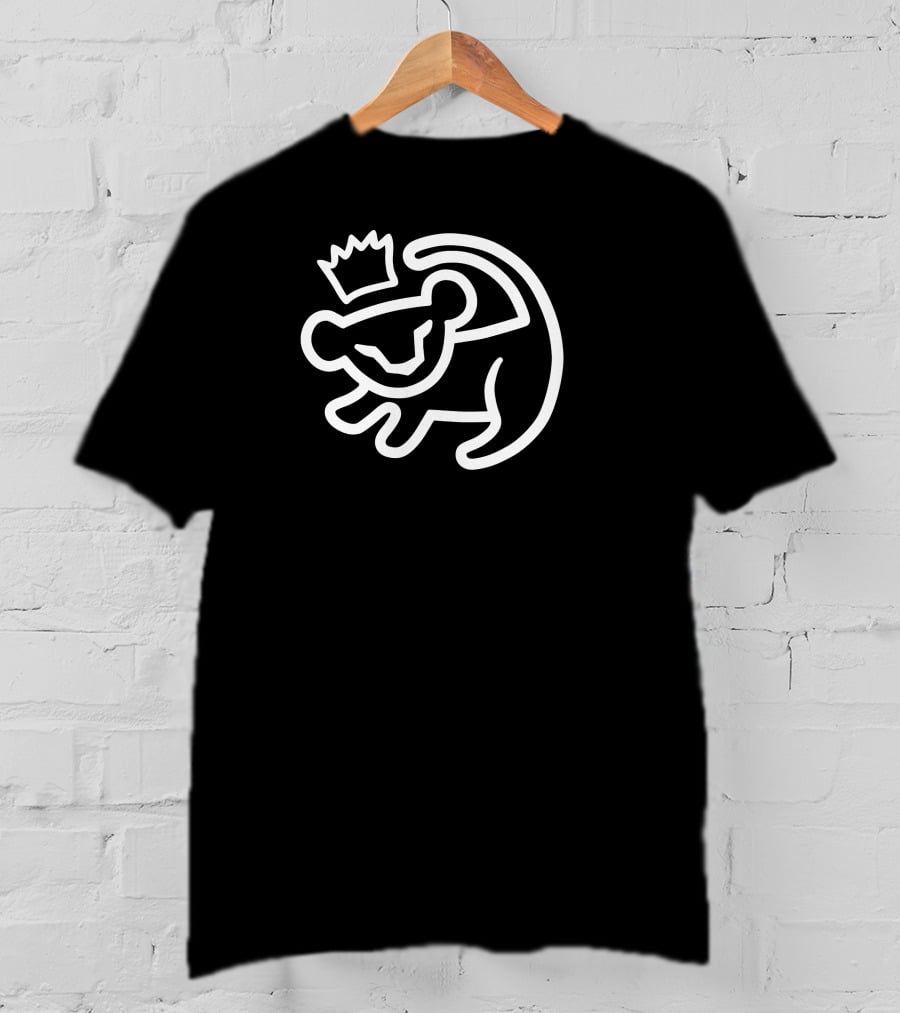 Disney Lion King Simba Cave Painting Icon Smear T-Shirt