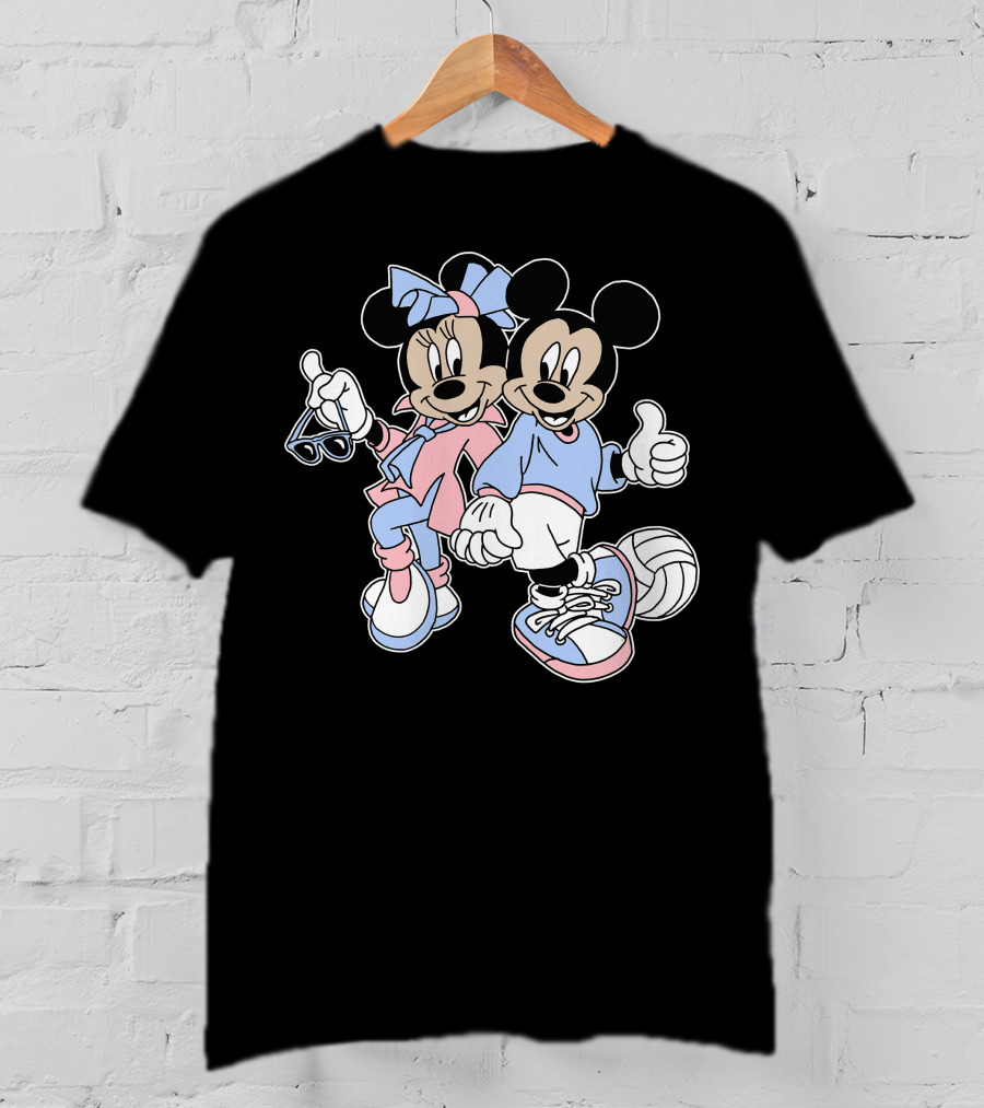Disney Mickey And Minnie Volleyball Sports Duo T-Shirt