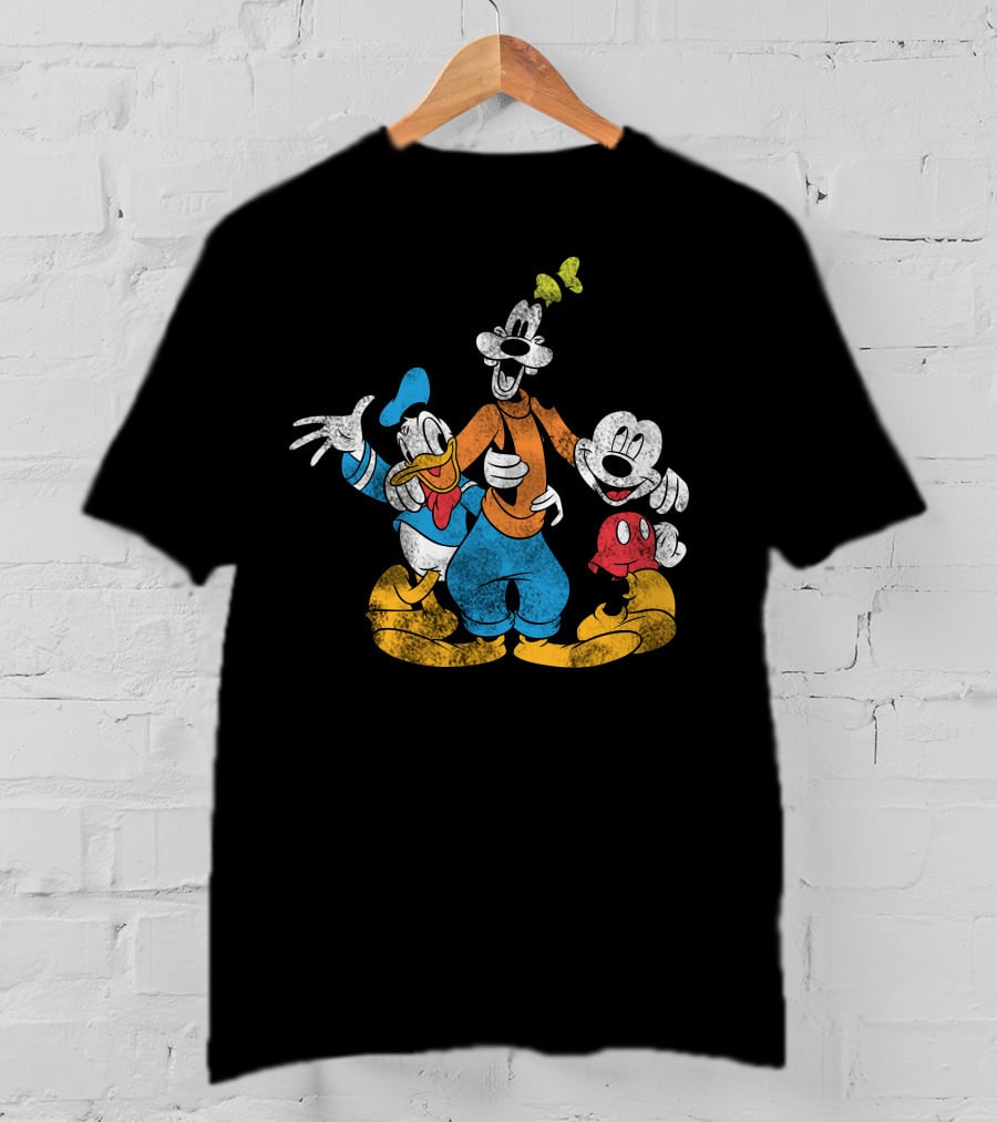 Disney Mickey Donald Goofy Trio Classic Characters T-Shirt