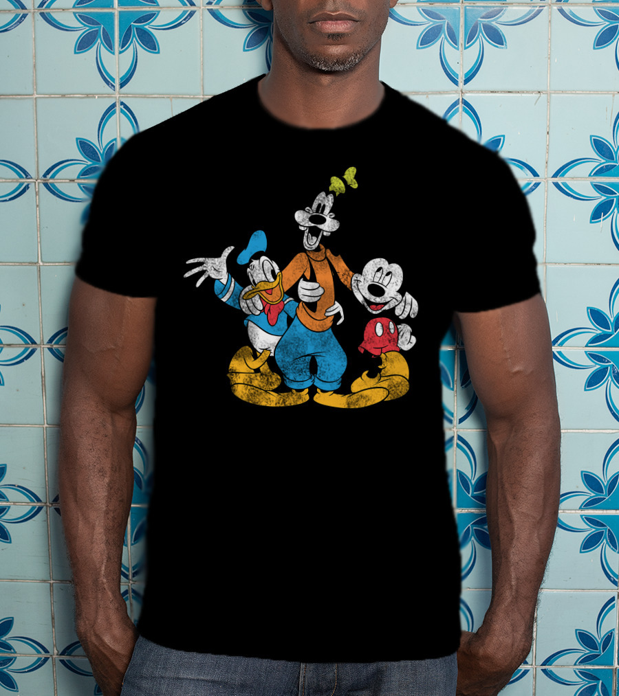 Disney Mickey Donald Goofy Trio Classic Characters T-Shirt