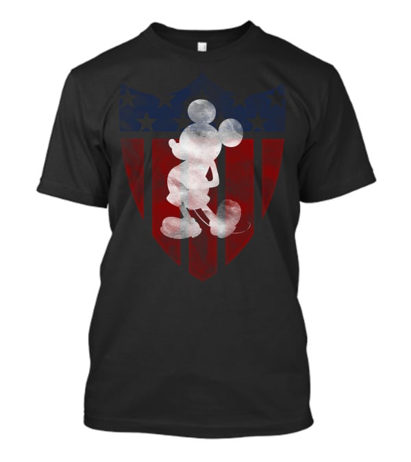 Vintage Disney Mickey Mouse Americana Shield T-Shirt