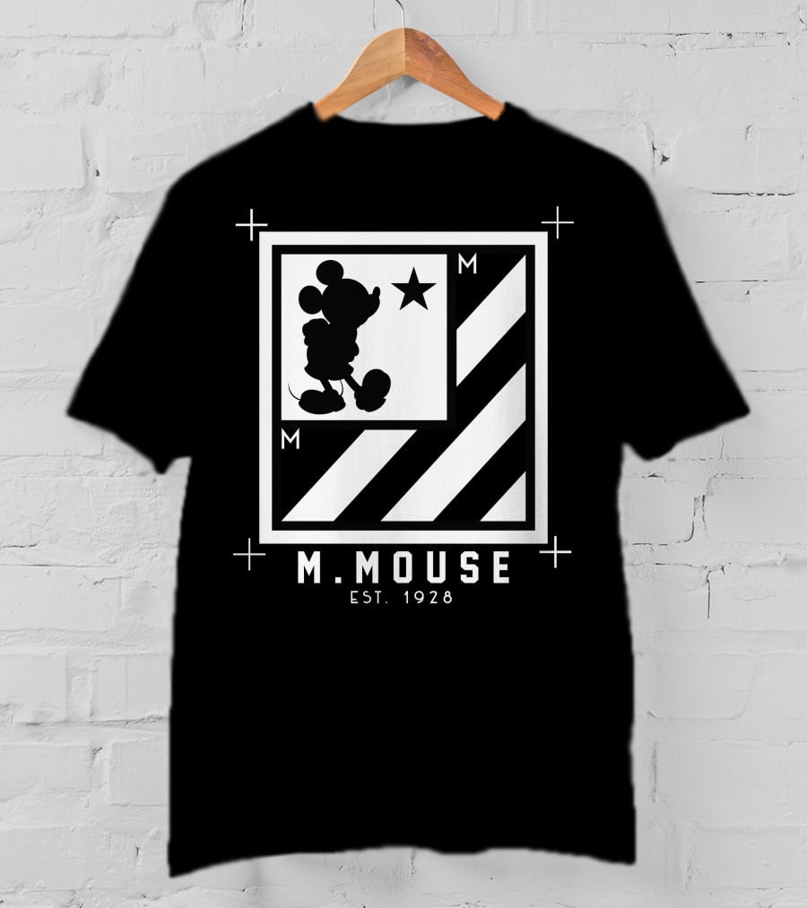 Mickey Mouse M.MOUSE Est. 1928 Star Stripes Box T-Shirt