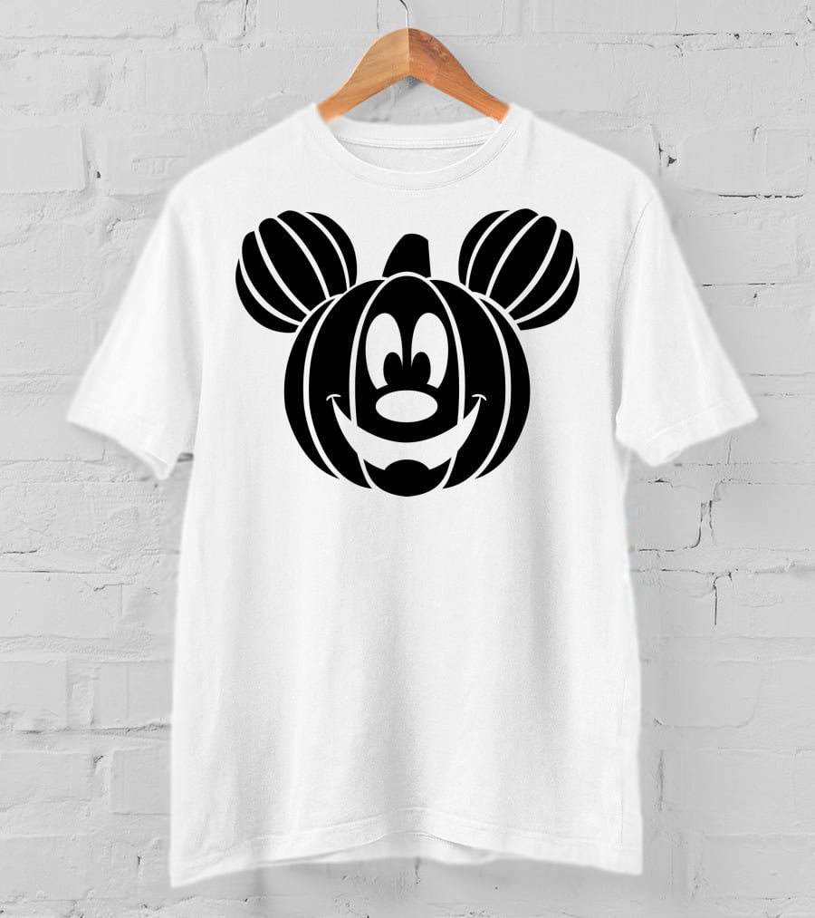 Disney Mickey Mouse Halloween Pumpkin Face T-Shirt