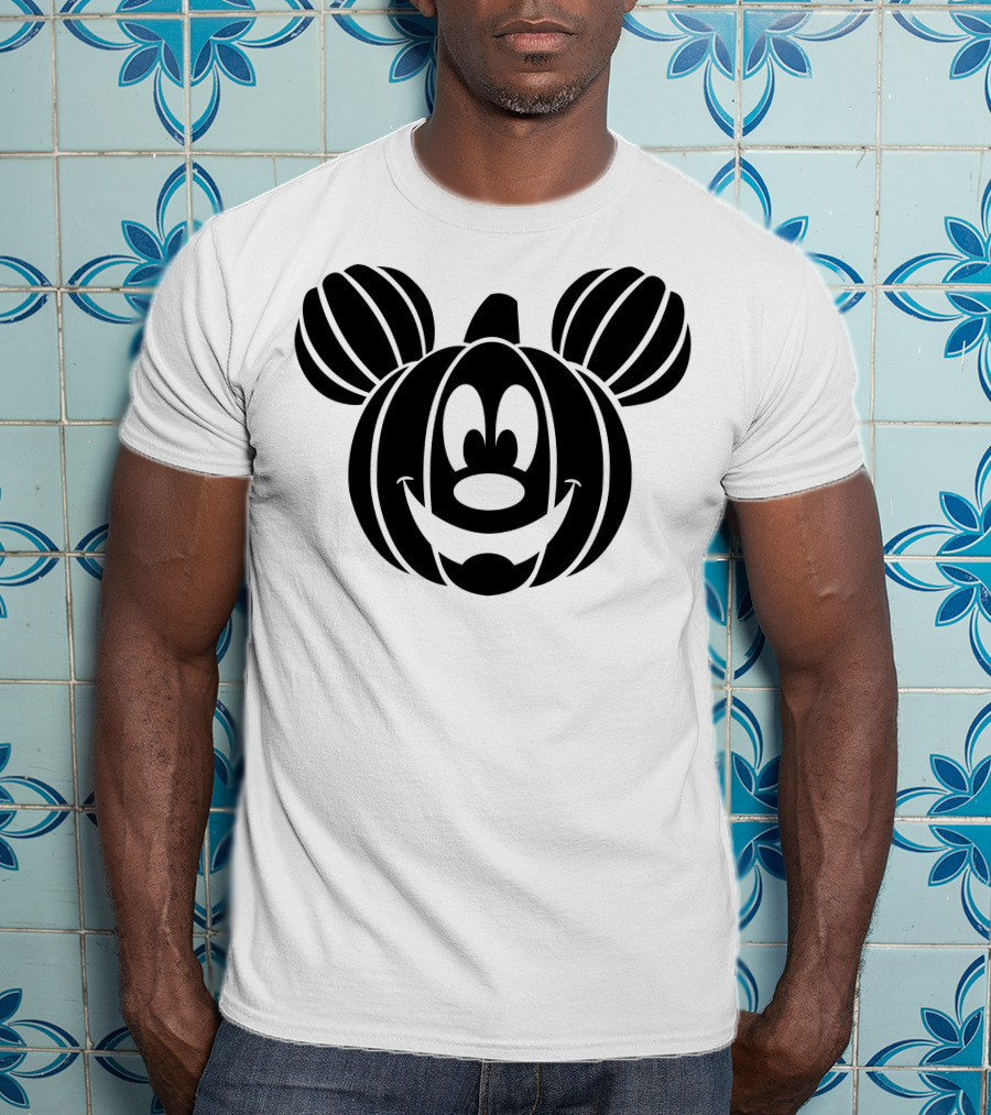 Disney Mickey Mouse Halloween Pumpkin Face T-Shirt