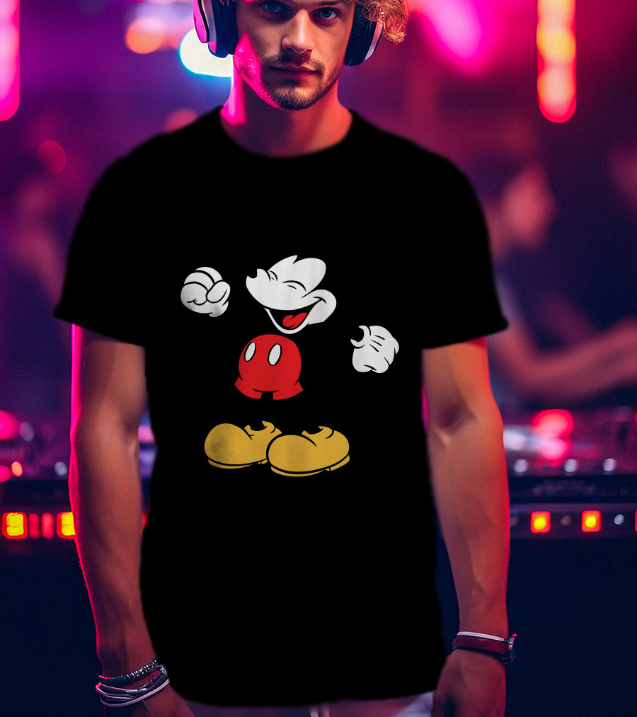 Mickey Mouse Classic Cheerful Disney Character T-Shirt