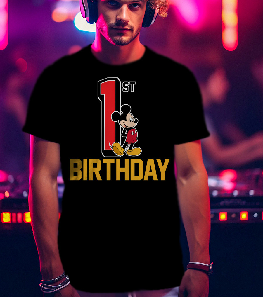 Disney Mickey Mouse 1st Birthday T-Shirt