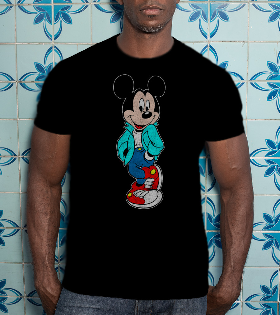 Disney Mickey Mouse Retro Jacket Style Sketch T-Shirt