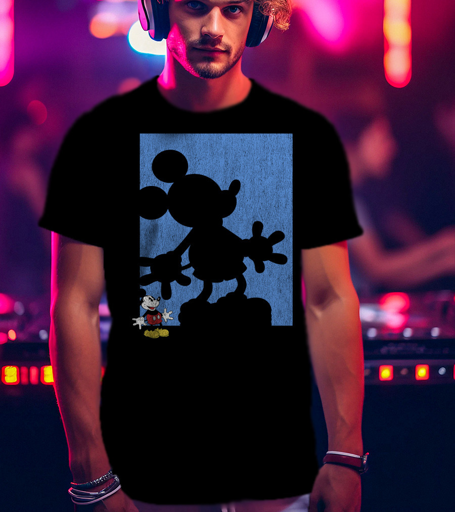 Disney Mickey Mouse Shadow Classic Iconic Pose T-Shirt