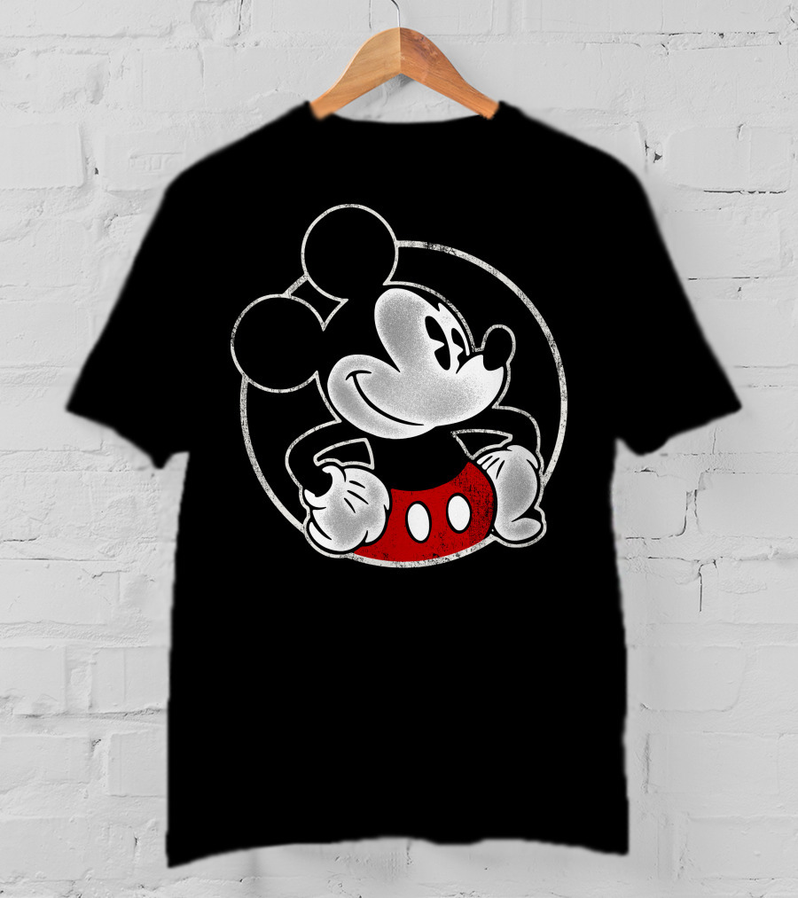 Disney Mickey Mouse Classic Retro Circle T-Shirt