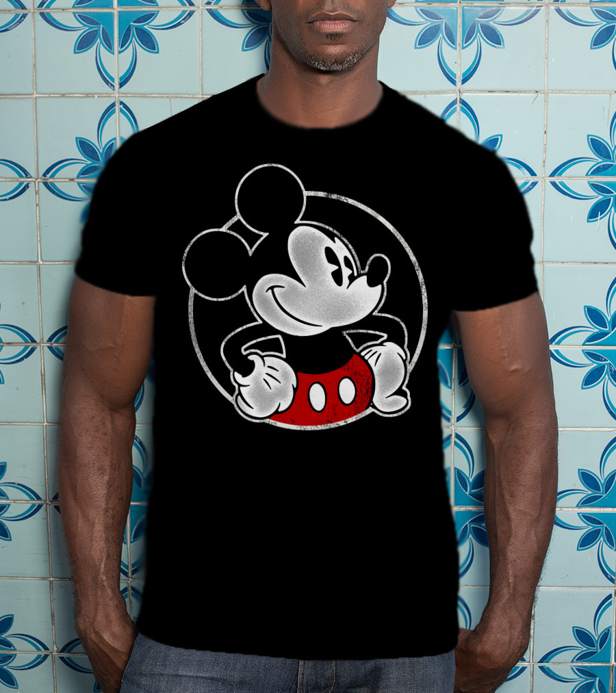 Disney Mickey Mouse Classic Retro Circle T-Shirt