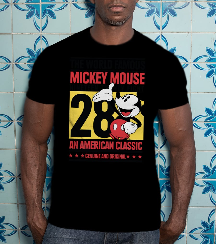 The World Famous Mickey Mouse Nineteen Twenty Eight 28 An American Classic Genuine And Original T-Shirt
