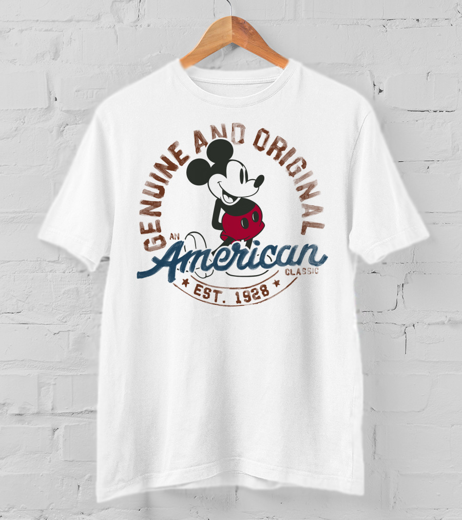 Genuine And Original Disney Mickey An American Classic Est. 1928 T-Shirt