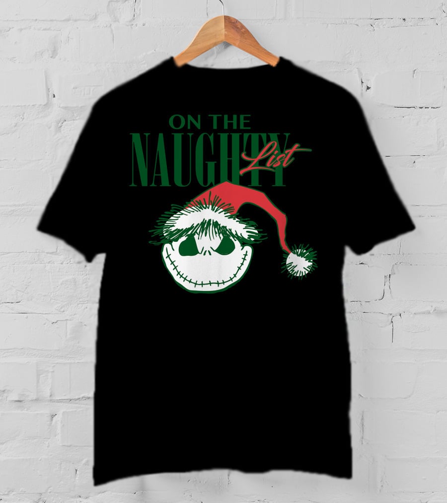Nightmare Before Christmas On The Naughty List T-Shirt