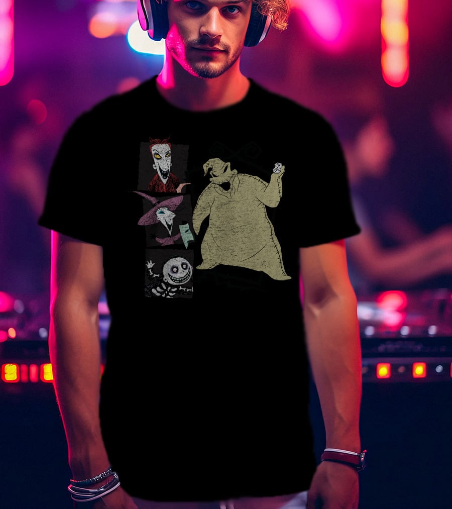 Disney Nightmare Before Xmas Oogie Boogie Characters Group T-Shirt