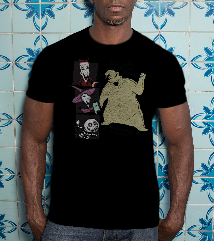 Disney Nightmare Before Xmas Oogie Boogie Characters Group T-Shirt