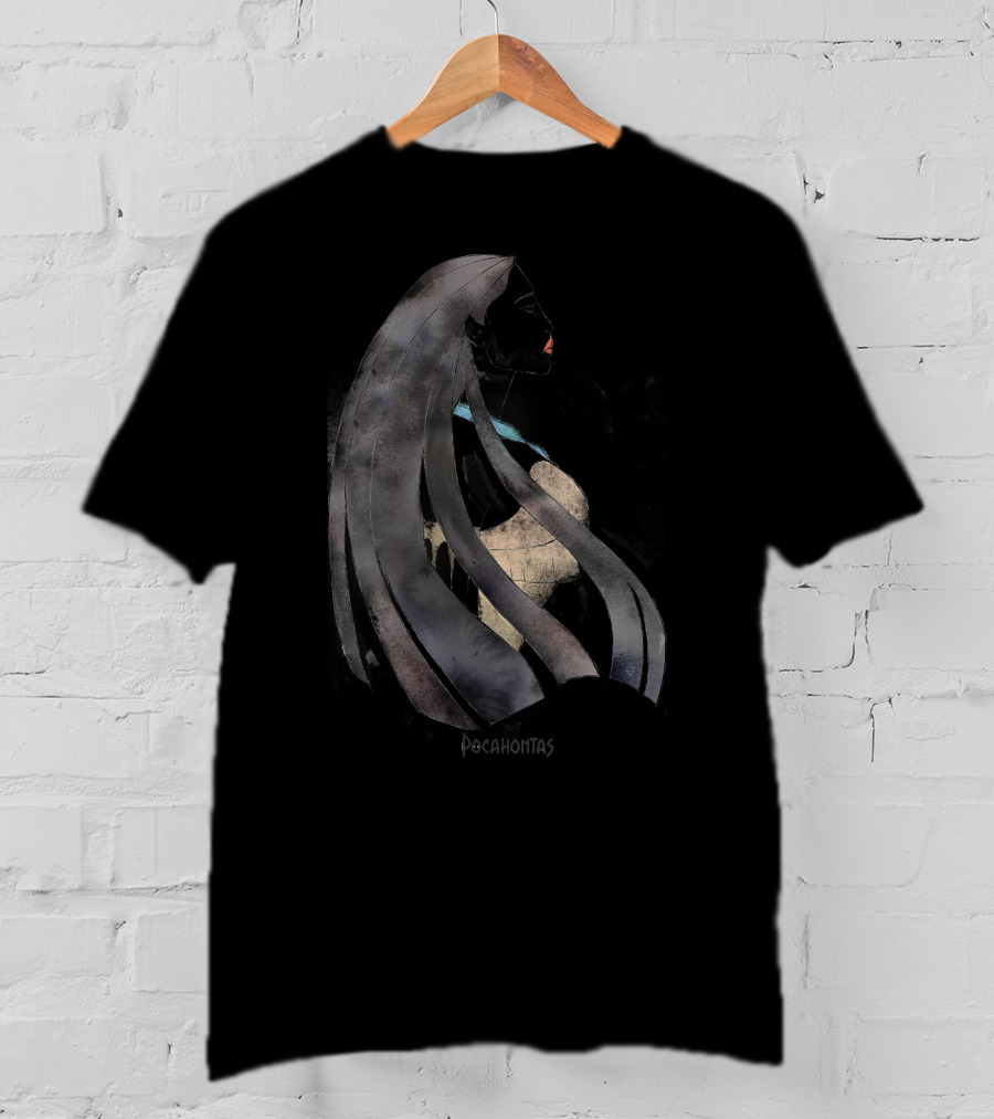 Pocahontas Disney Profile Drawing T-Shirt