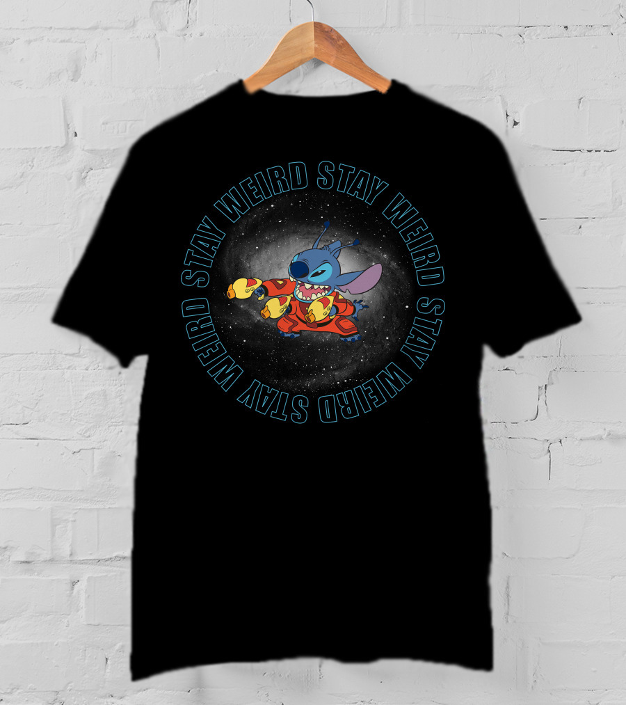 Disney Stitch Stay Weird Space Adventure T-Shirt