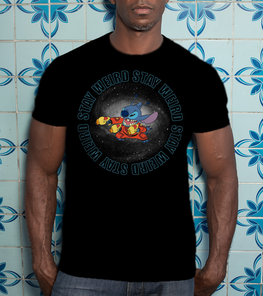 Disney Stitch Stay Weird Space Adventure T-Shirt