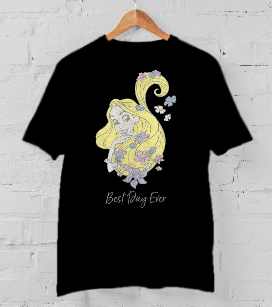 Disney Tangled Rapunzel Illustration Best Day Ever T-Shirt