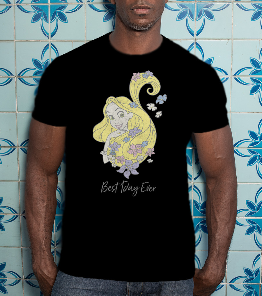 Disney Tangled Rapunzel Illustration Best Day Ever T-Shirt