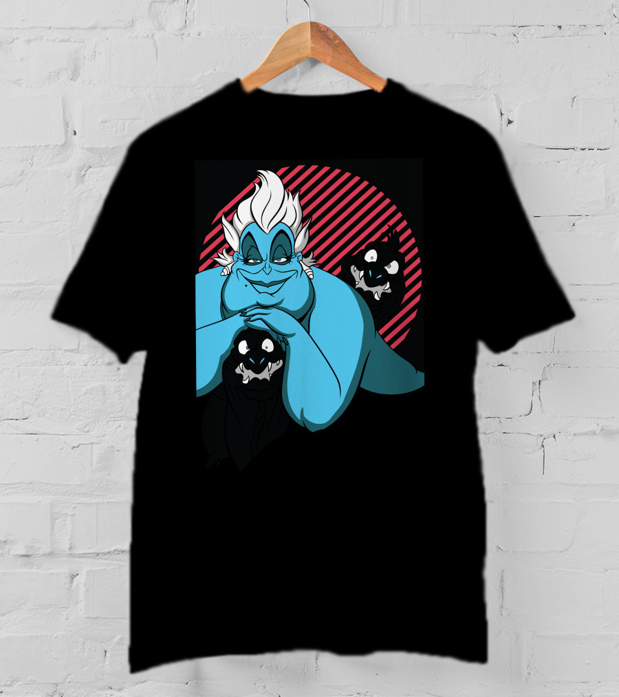 Disney Ursula Evil Laugh With Flotsam And Jetsam Classic Villain T-Shirt