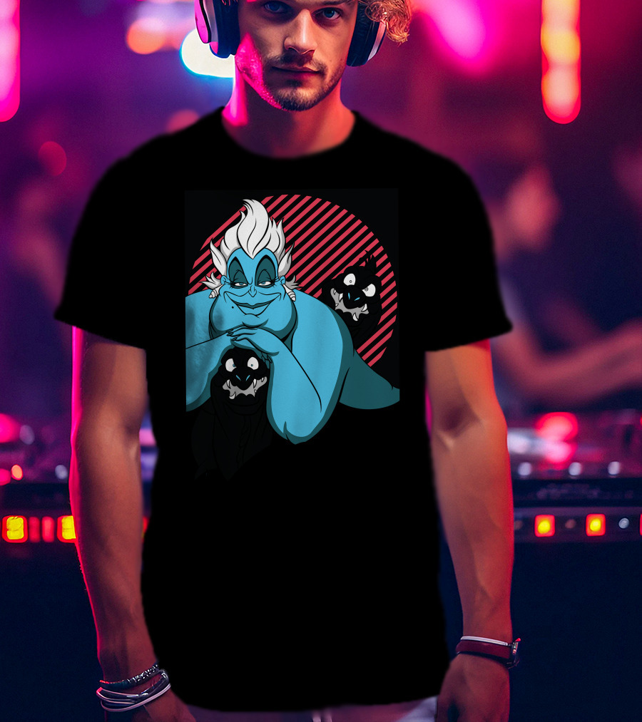 Disney Ursula Evil Laugh With Flotsam And Jetsam Classic Villain T-Shirt