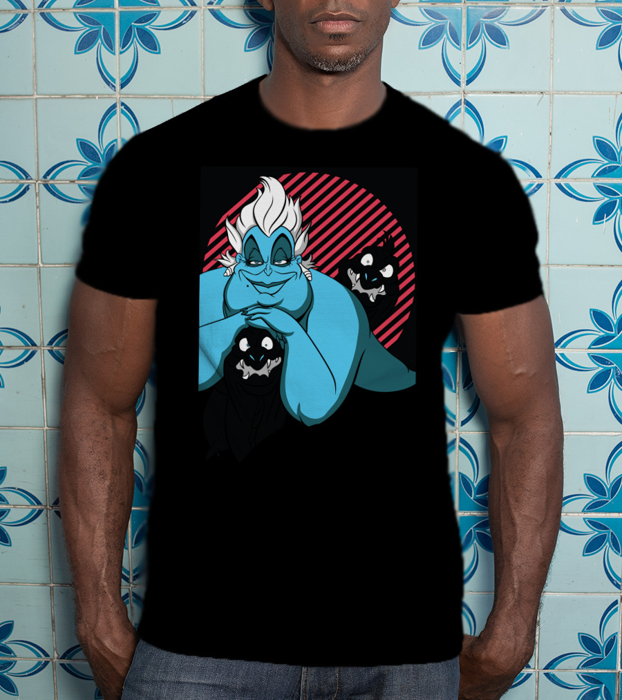 Disney Ursula Evil Laugh With Flotsam And Jetsam Classic Villain T-Shirt