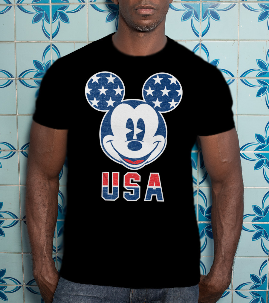 Disney USA Stars Happy Mickey Mouse T-Shirt