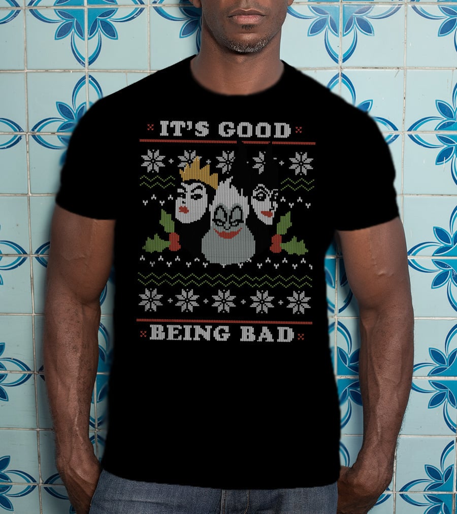 It's Good Being Bad Disney Villains Christmas T-Shirt
