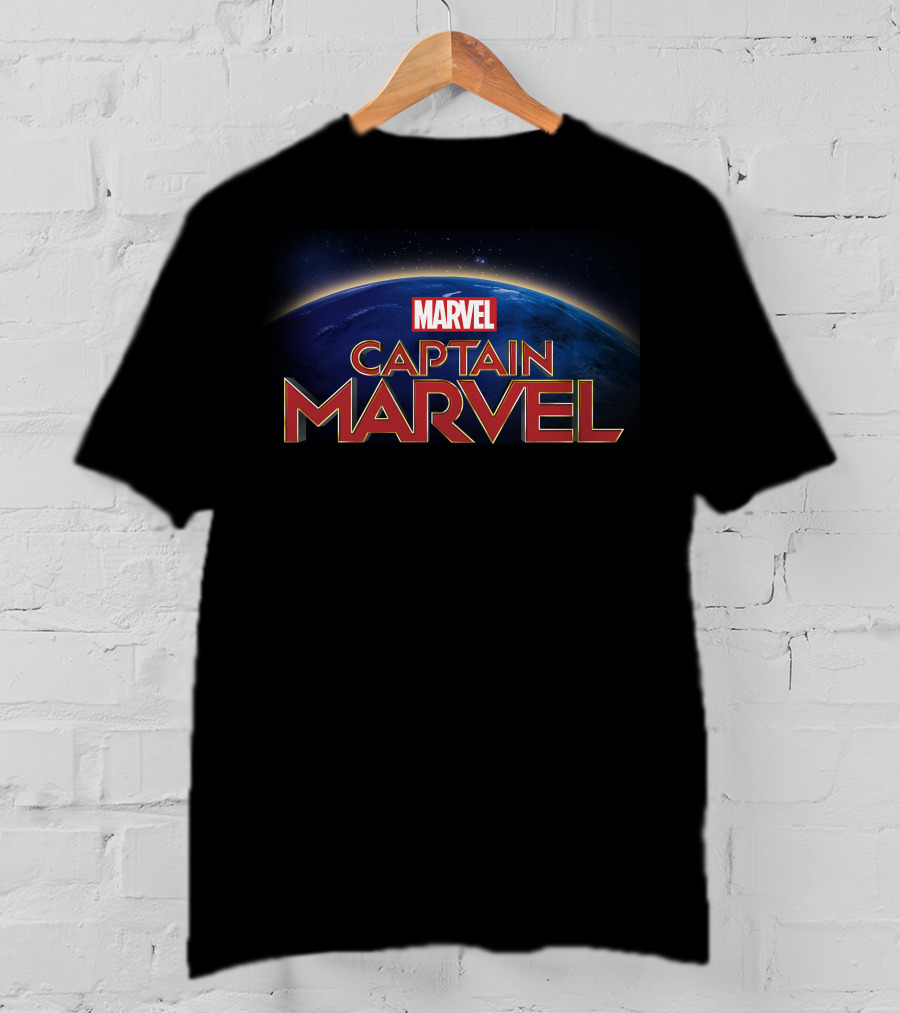 MARVEL Captain Marvel Over Earth Movie T-Shirt