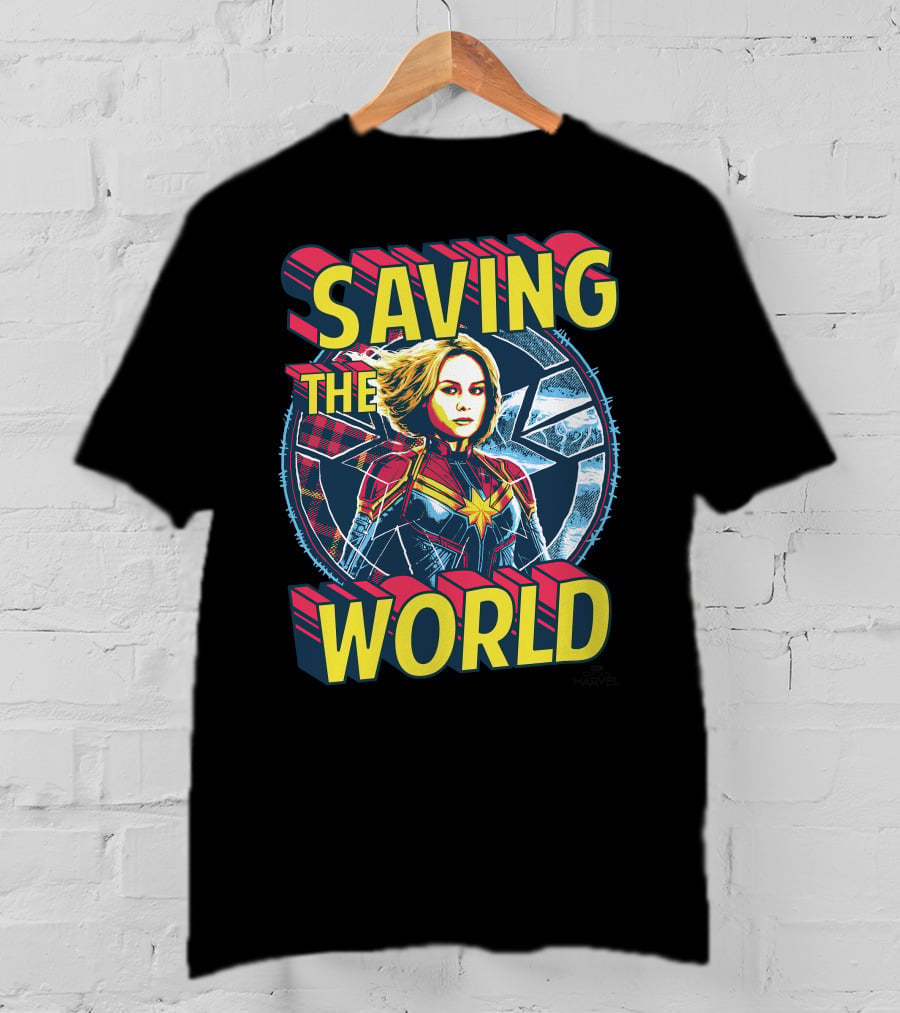 Saving The World Captain Marvel T-Shirt