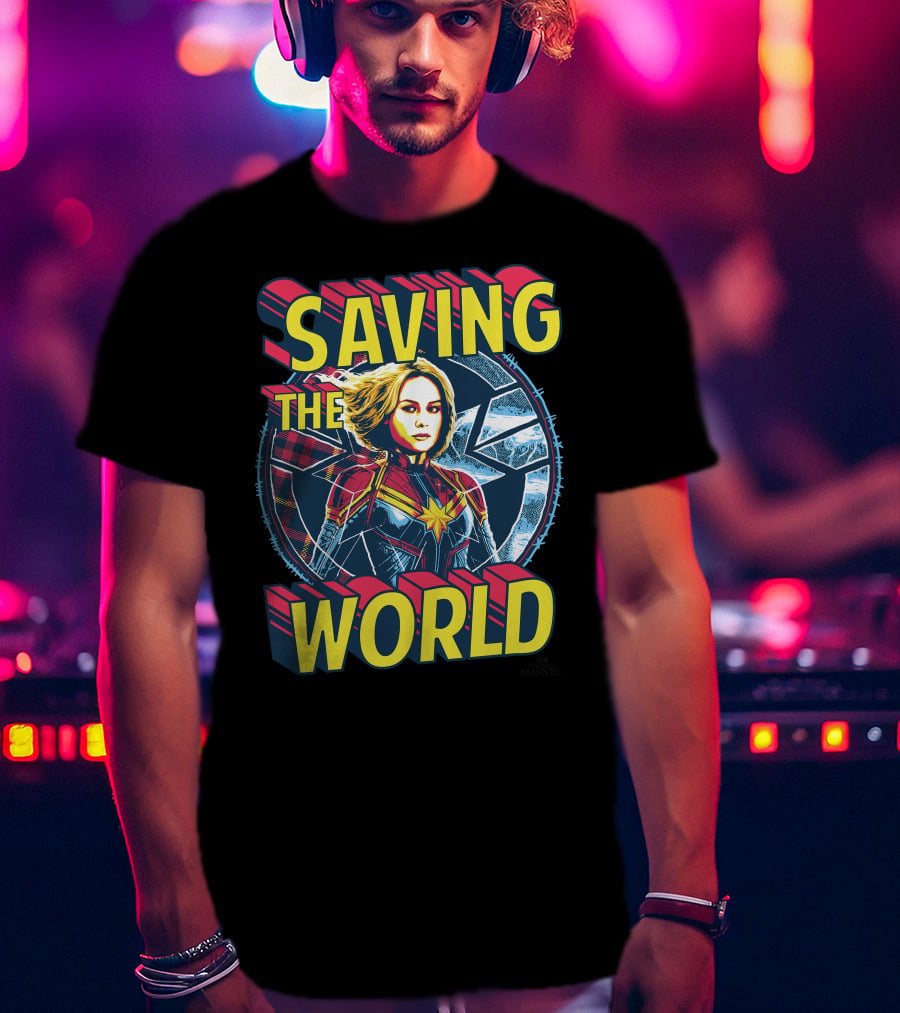 Saving The World Captain Marvel T-Shirt