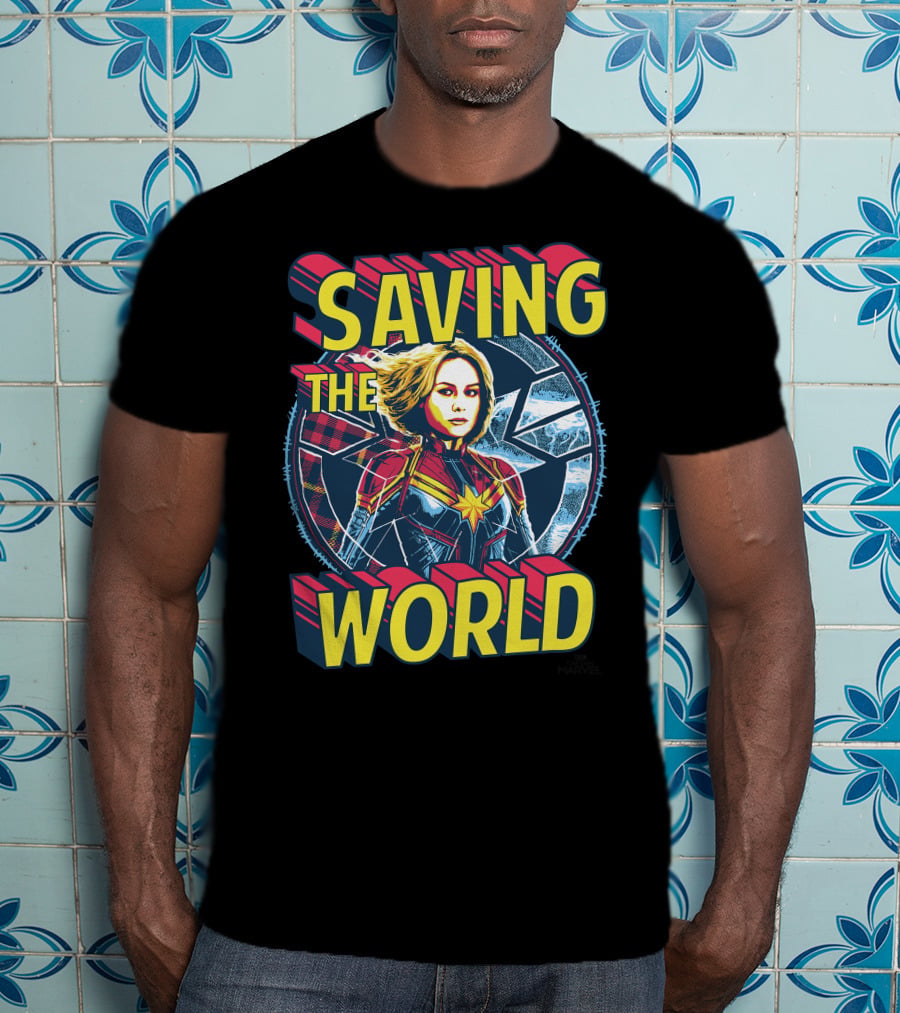 Saving The World Captain Marvel T-Shirt