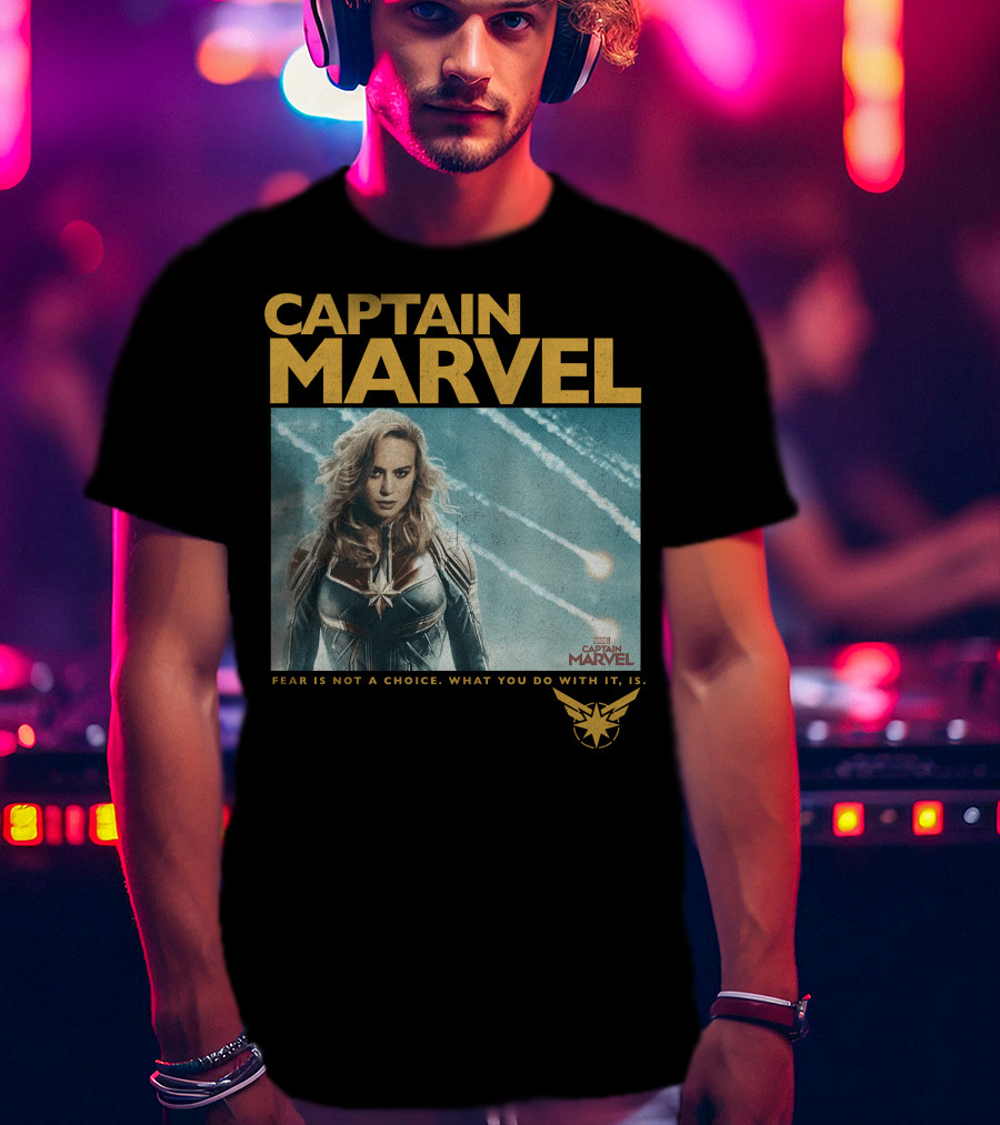 Captain Marvel Fear Is Not A Choice Vintage Movie T-Shirt
