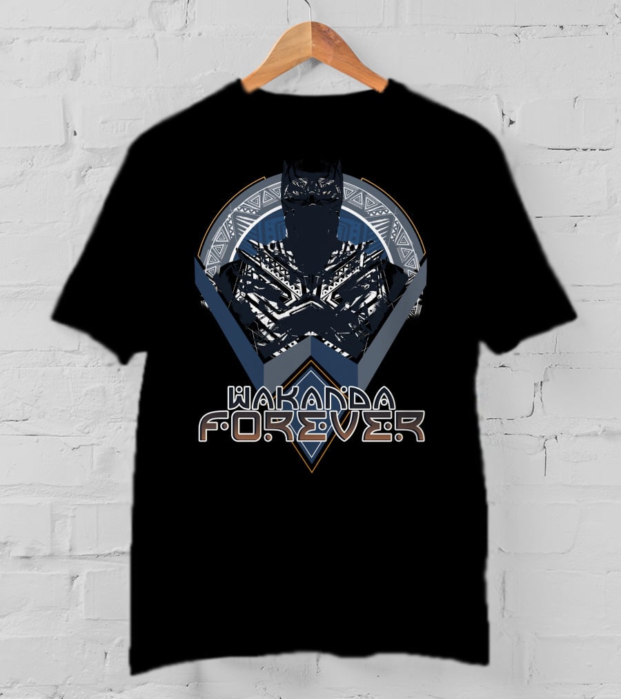 Marvel Black Panther Wakanda Forever Geometric Triangle T-Shirt