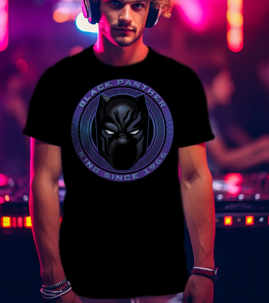 Marvel Black Panther King Since 1966 Iconic Mask T-Shirt