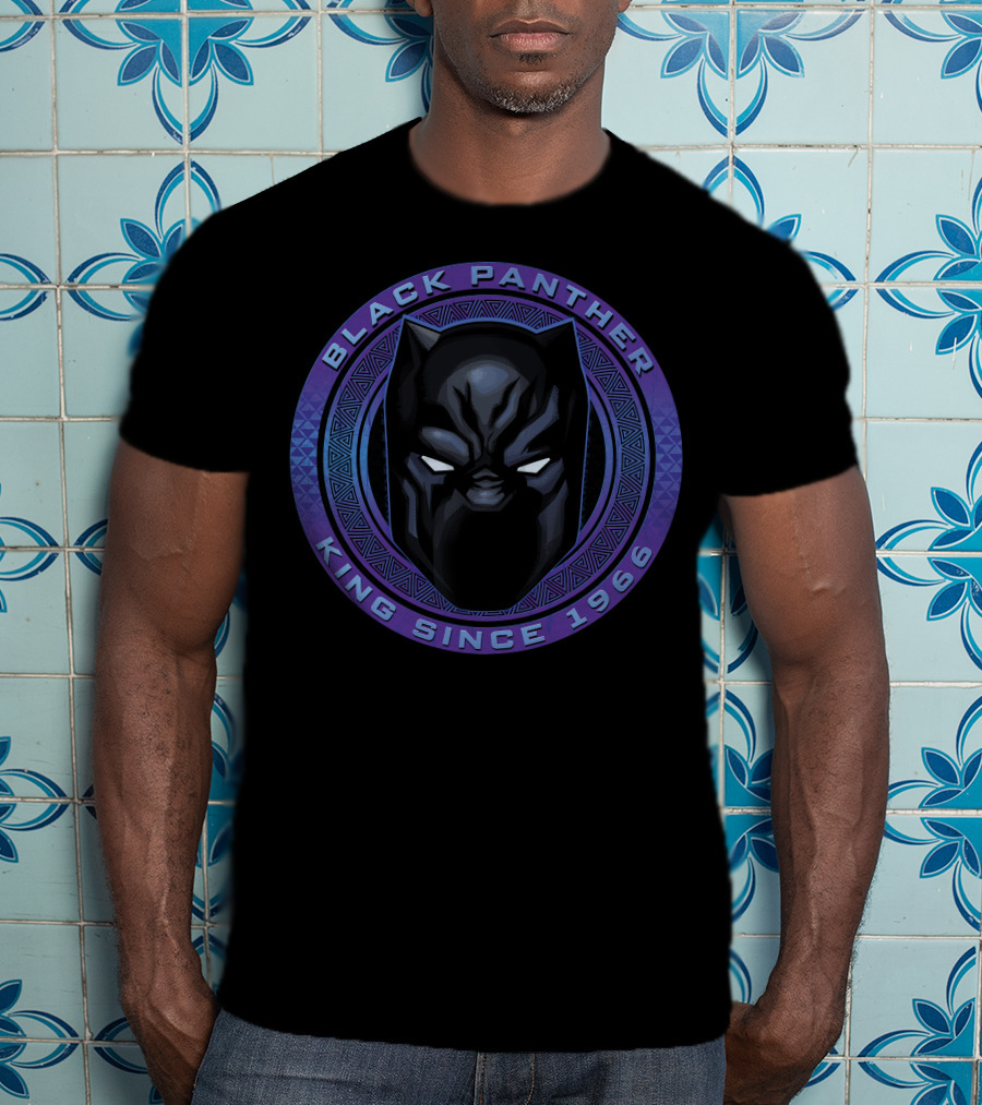 Marvel Black Panther King Since 1966 Iconic Mask T-Shirt