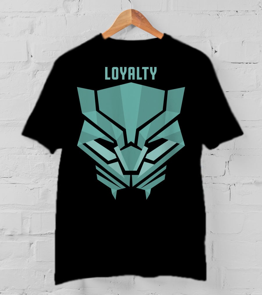 Marvel Black Panther Loyalty Teal Mask T-Shirt