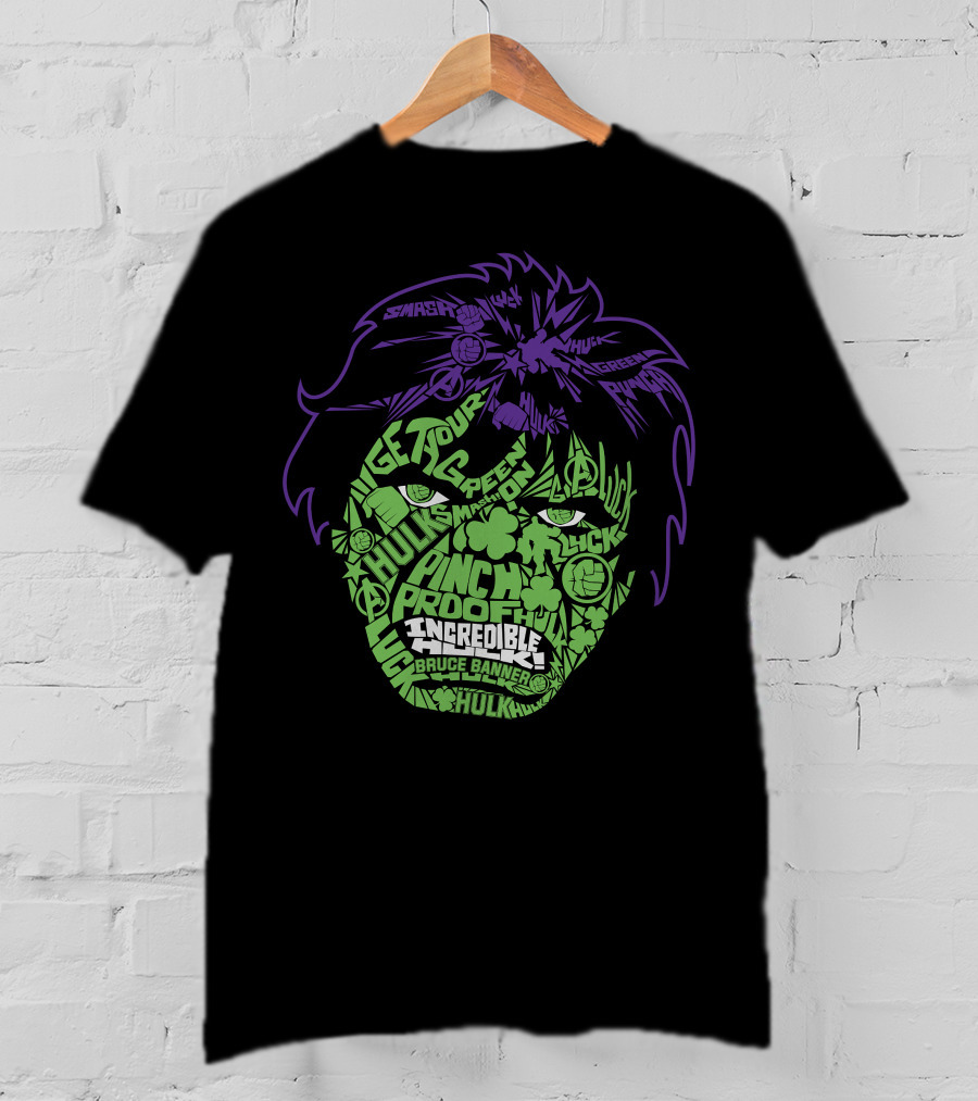 Incredible Hulk St. Patty's Luck Smash Bruce Banner Green Proof T-Shirt