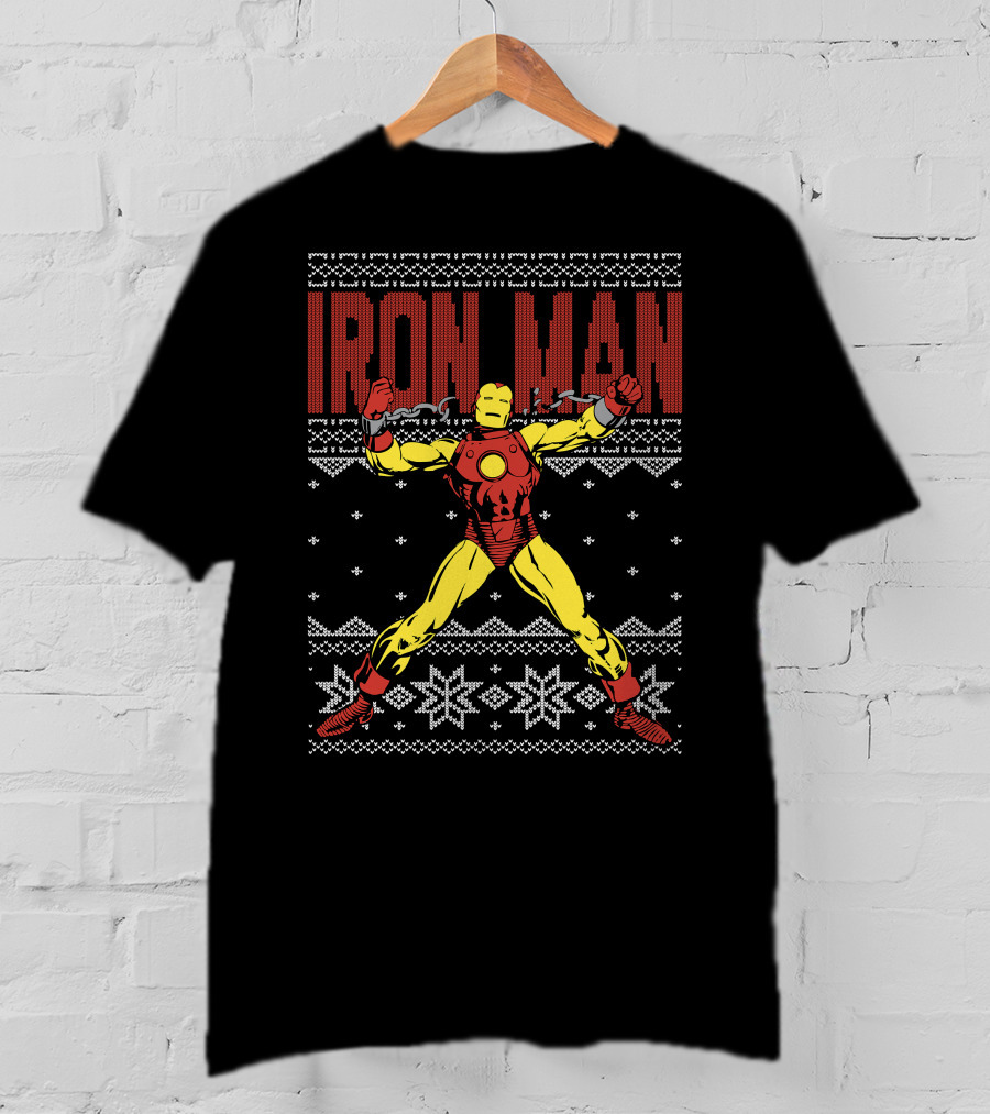 Iron Man Marvel Classic Comic Snowflake T-Shirt