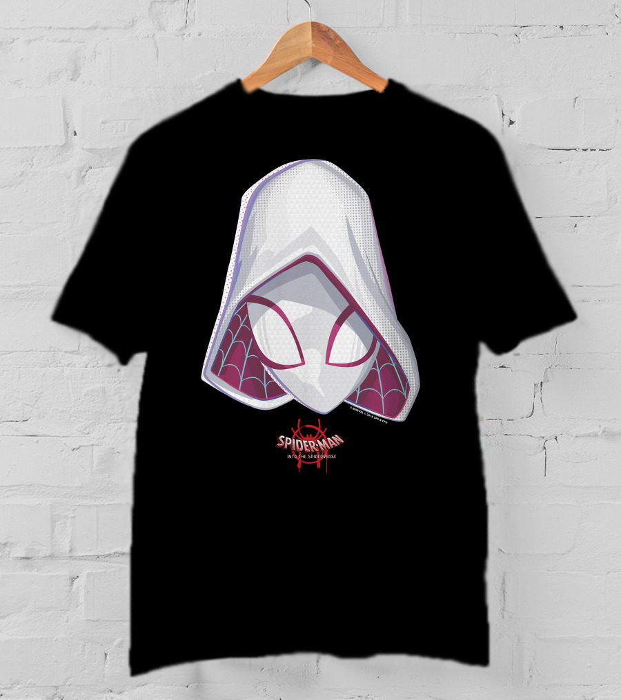 Spider-Man Into The Spider-Verse Spider-Gwen Mask Marvel T-Shirt