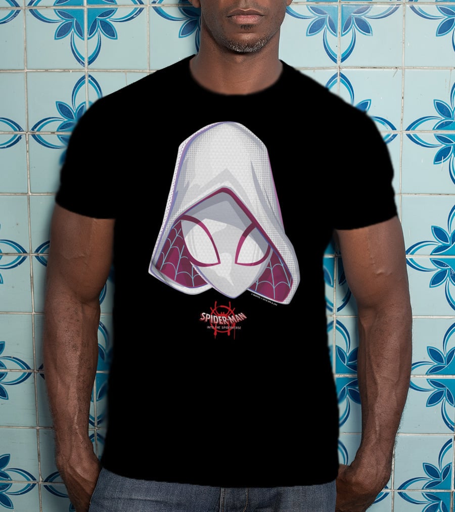 Spider-Man Into The Spider-Verse Spider-Gwen Mask Marvel T-Shirt