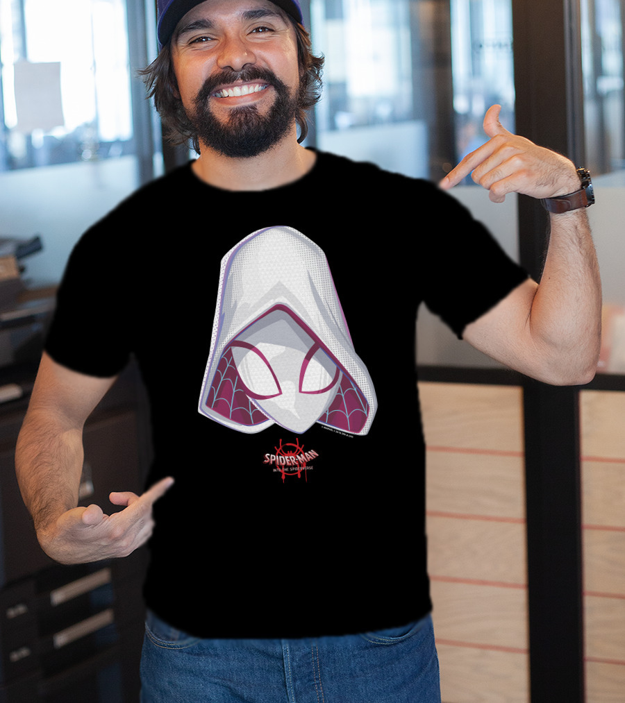 Spider-Man Into The Spider-Verse Spider-Gwen Mask Marvel T-Shirt