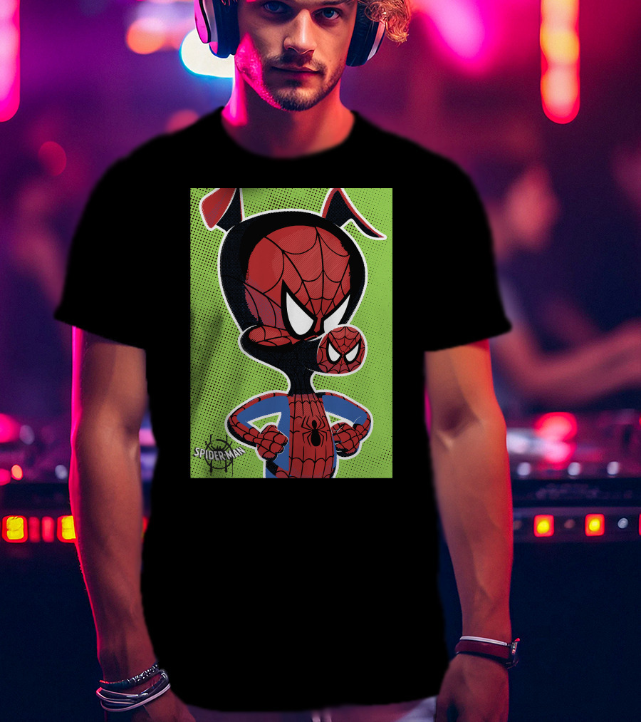 Marvel Spider-Ham Spiderverse Pop Art Spider-Man Character Heroic Pose T-Shirt
